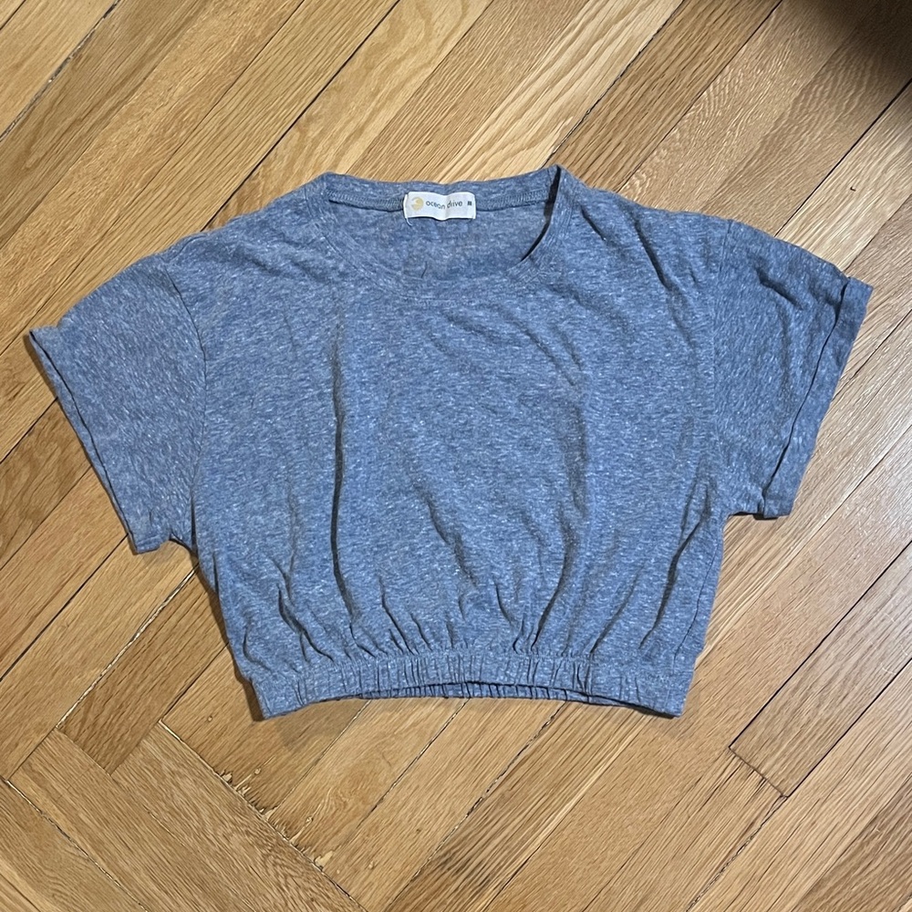 Ocean Drive Blue Heather Crop Top